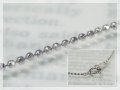 カットボールチェーンブレスレット(長さ18cm：幅1.0mm)/ホワイトゴールドK18