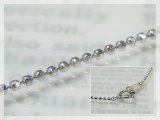 カットボールネックレス(長さ50cm：幅1.2mm)/ホワイトゴールドK10