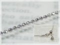 カットボールネックレス：スライド調整式(長さ50cm：幅1.0mm)/プラチナ850
