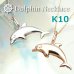 画像1: かわいいイルカのペンダントネックレス K10（10金）【ペンダント】【ネックレス】【レディース】 (1)