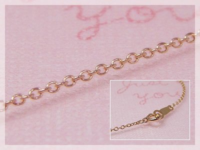 画像1: 丸アズキチェーンブレスレット(長さ18cm：幅1.3mm)/ピンクゴールドK10