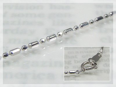 画像1: カットボールLSチェーンブレスレット(長さ18cm：幅1.2mm)/プラチナ