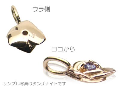 画像2: ローズ（薔薇）天然誕生石ペンダント/K10ピンクゴールド[ペリドット]※ネックレスチェーンは別売りです