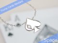 トランプスペード天然誕生石ペンダント/プラチナ[ダイヤモンド]※ネックレスチェーン付き